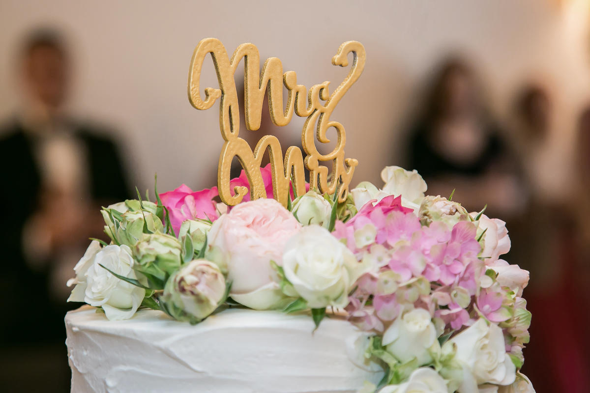Hochzeittorte mit Aufschrift